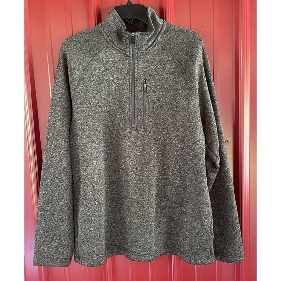 Eddie Bauer Sweater Fleece 1/4 Zip Pullover Mock Neck Chest Pocket XLarge - Picture 1 of 7